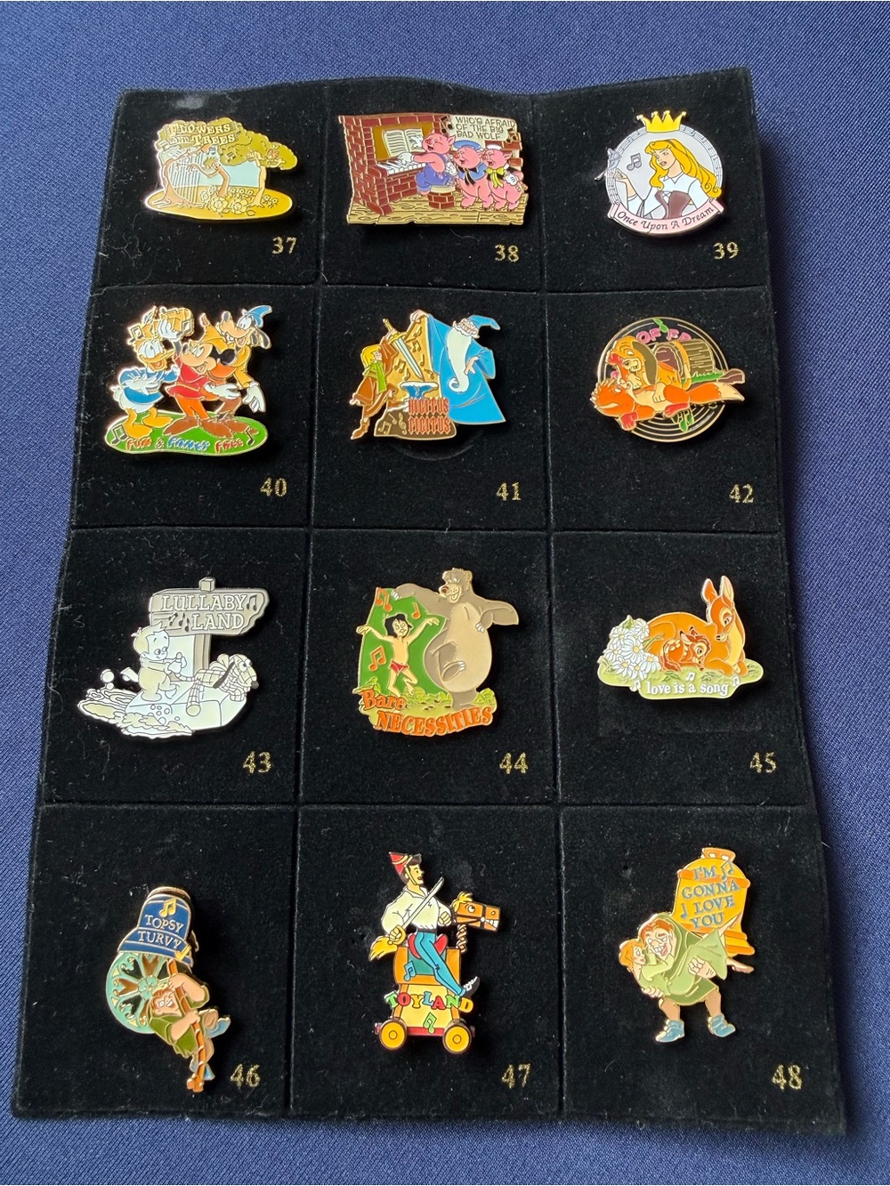 Disney Magical Musical Moments Pins Partial Set 12 Disney Store Pins (2002)